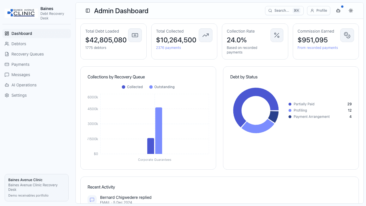 Baines Debt Collection Screen 04