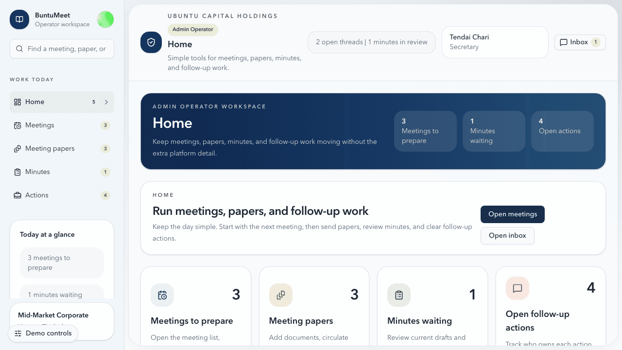 BuntuMeet product screen