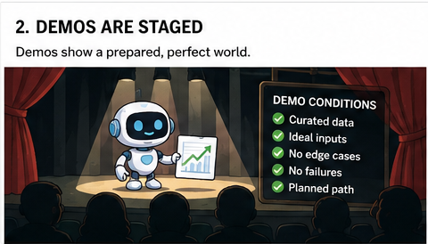 2. Demos are staged