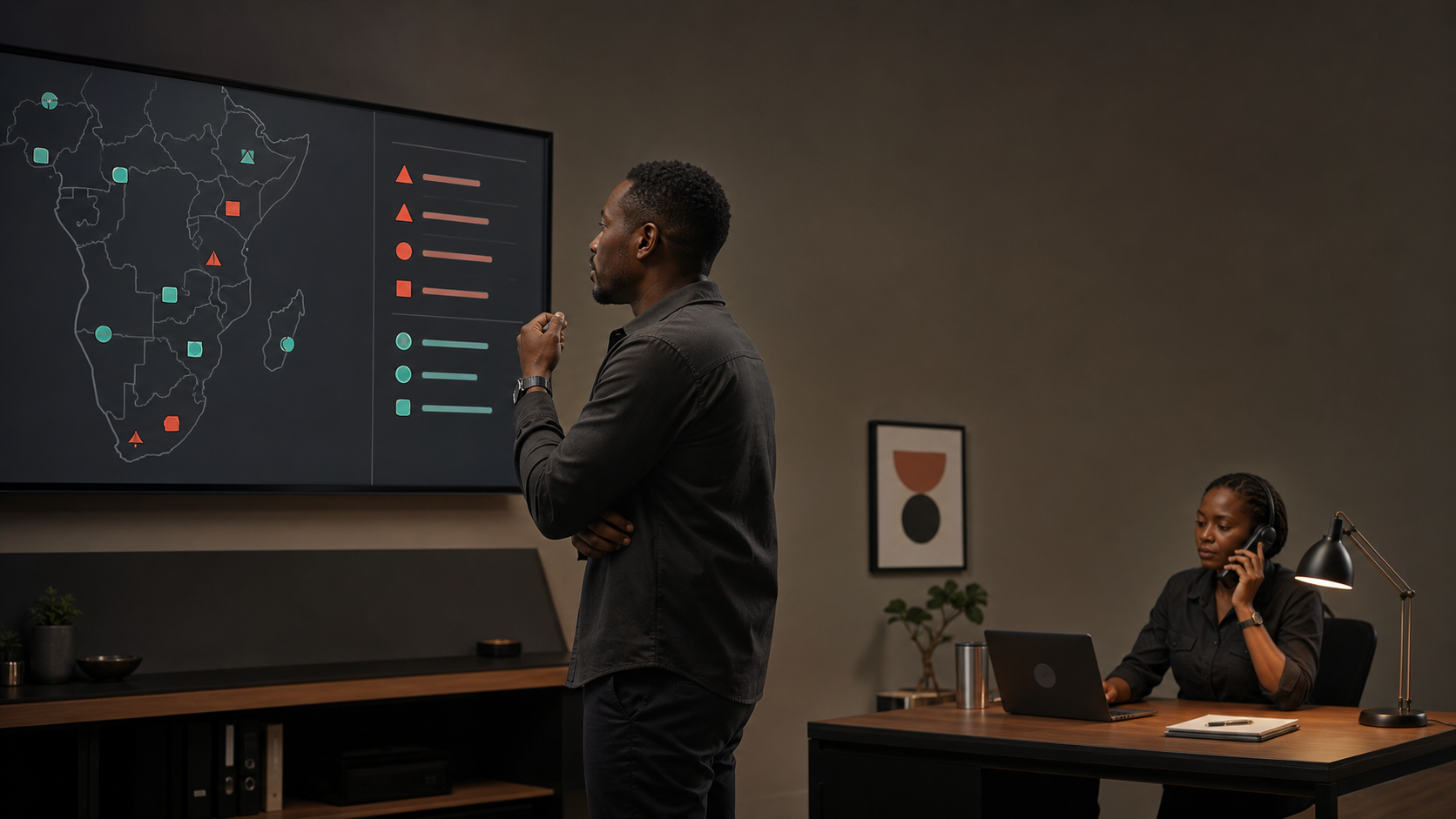An operations manager reviewing distributed site exceptions