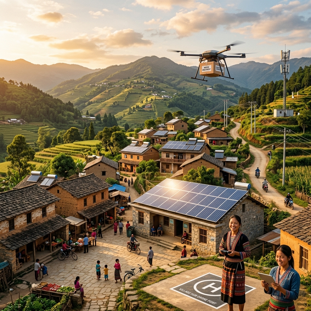 Global South: last-mile delivery, solar mini-grids, and digital tools meeting village infrastructure